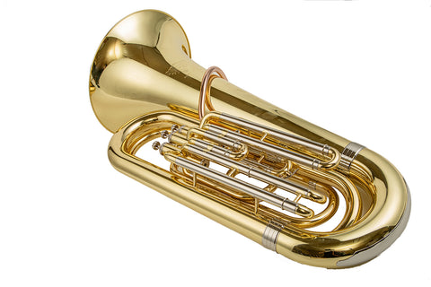 Professional-Grade-3-Piston-Bb-Marching-Tuba-with-Pipe-JP-YBB-202MWC-Brass-Musical-Instrument