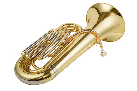 Professional-Grade-3-Piston-Bb-Marching-Tuba-with-Pipe-JP-YBB-202MWC-Brass-Musical-Instrument