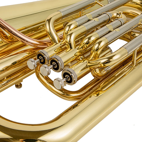 Professional-Grade-3-Piston-Bb-Marching-Tuba-with-Pipe-JP-YBB-202MWC-Brass-Musical-Instrument