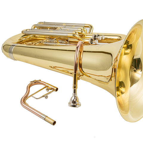 Professional-Grade-3-Piston-Bb-Marching-Tuba-with-Pipe-JP-YBB-202MWC-Brass-Musical-Instrument