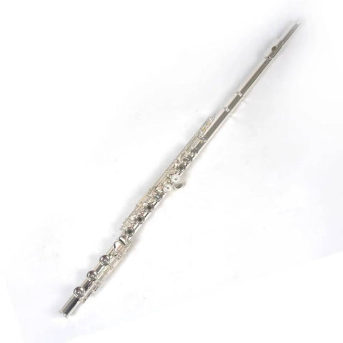 17-Key Intermediate Open-Hole Flute in 925 Silver with French, C, and E Keys0