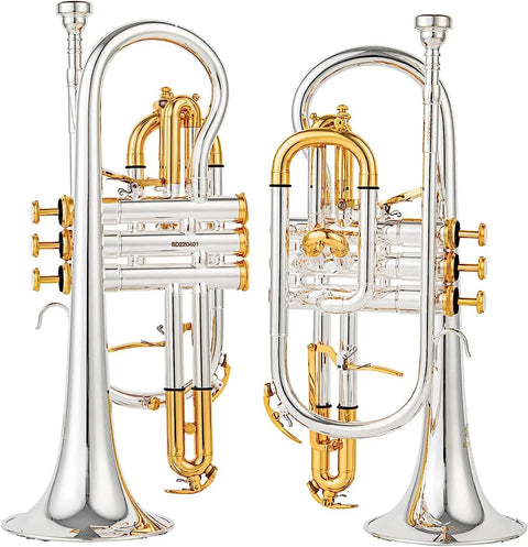 ACR-8358S Professional Silver Plated Cornet with Double Trigger Design3