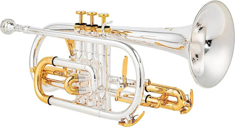 ACR-8358S Professional Silver Plated Cornet with Double Trigger Design4