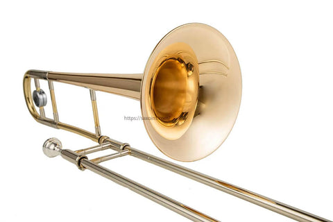 Bb Tenor Trombone JP031 Gold Brass with trigger and case, best for students6