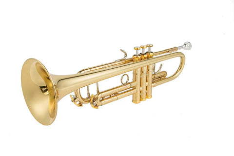 Yellow Brass Bach Bb Trumpet for students with accessory by JP6