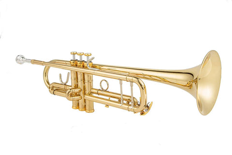 Yellow Brass Bach Bb Trumpet for students with accessory by JP1