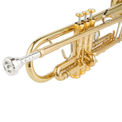 Yellow Brass Bach Bb Trumpet for students with accessory by JP7