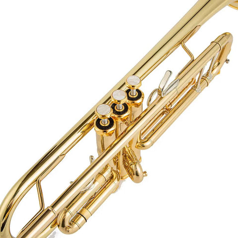 Yellow Brass Bach Bb Trumpet for students with accessory by JP4