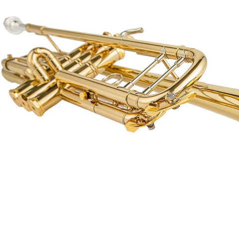 Yellow Brass Bach Bb Trumpet for students with accessory by JP2