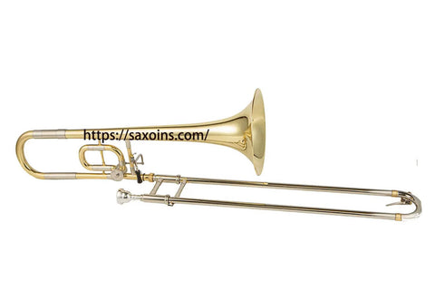 Bb/C yellow brass modulated tenor trombone with trigger4