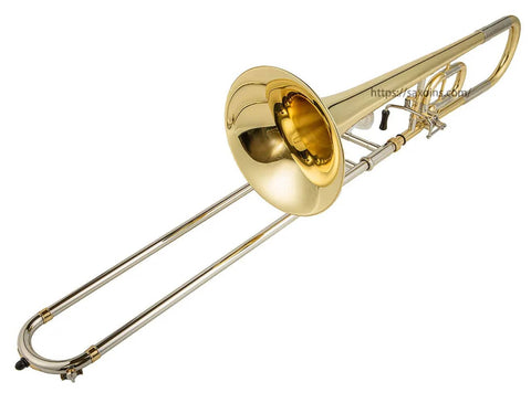 Bb/C yellow brass modulated tenor trombone with trigger3