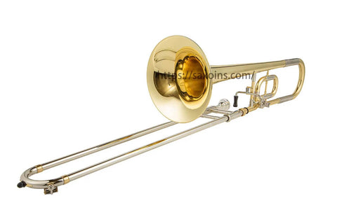 Bb/C yellow brass modulated tenor trombone with trigger2