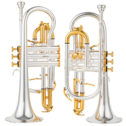 Bb Trigger Cornet CR-8358 | Yellow Brass Professional Cornet | JP Music Store