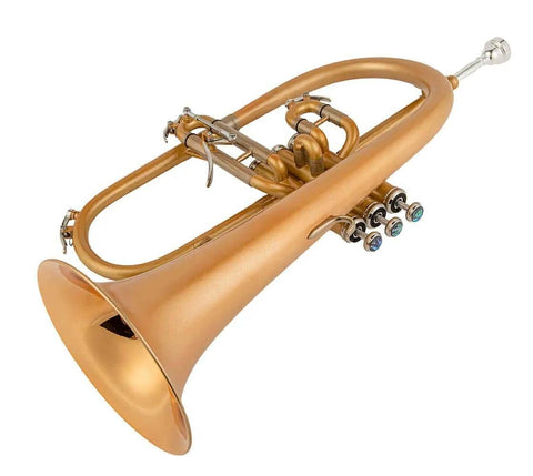 Bb Trigger Flugelhorn Gold Brass Bell Clear Lacquer