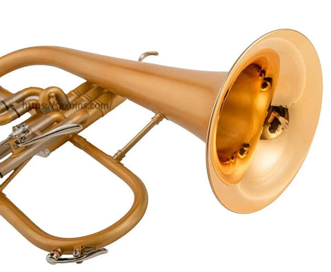 Bb Trigger Flugelhorn Gold Brass Bell Clear Lacquer