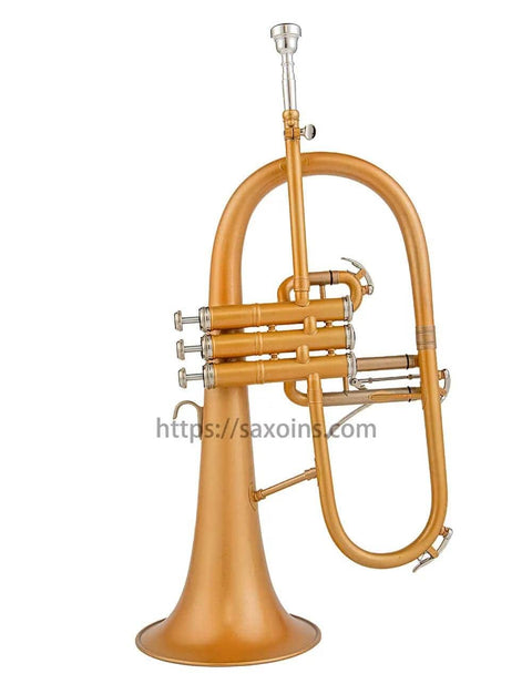 Bb Trigger Flugelhorn Gold Brass Bell Clear Lacquer