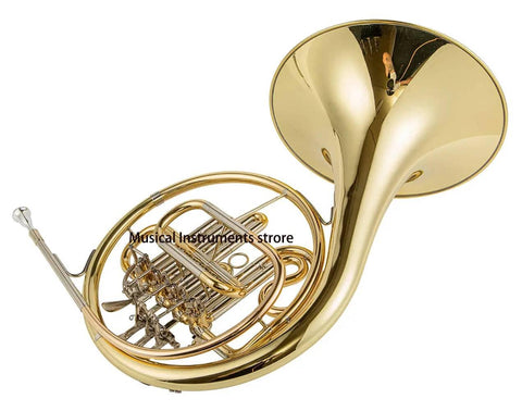 4-Key Bb Double French Horn Yellow Brass  - HR-830 Professional Instrument - JP Professional Instrument Store