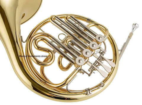 4-Key Bb Double French Horn Yellow Brass  in Yellow Brass - HR-830 Professional Instrument - JP Professional Instrument Store