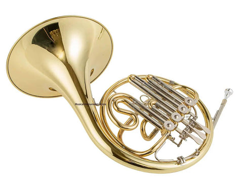 4-Key Bb Double French Horn Yellow Brass  in Yellow Brass - HR-830 Professional Instrument - JP Professional Instrument Store