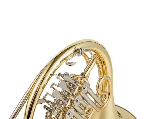 4-Key Bb Double French Horn Yellow Brass Yellow Brass - HR-830 Professional Instrument - JP Professional Instrument Store