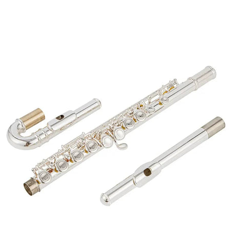 16-Key Silver Plated Flute - Beginner-Friendly Premium Grade Instrument - JP Professional Instrument Store