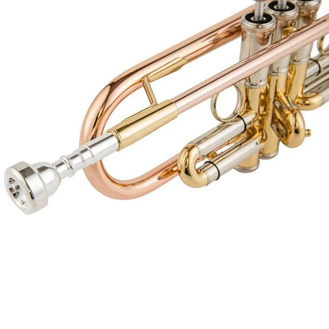 TR200 Bb Trumpet Monel pistons clear lacquer Rose Brass Bell 074