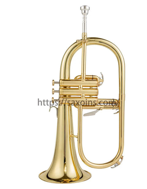 Aurosus Bb Yellow Brass Flugelhorn YFH-8310Z - Professional Quality - JP Professional Instrument Store