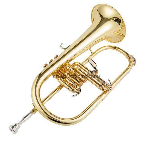 Aurosus Bb Yellow Brass Flugelhorn YFH-8310Z - Professional Quality - JP Professional Instrument Store