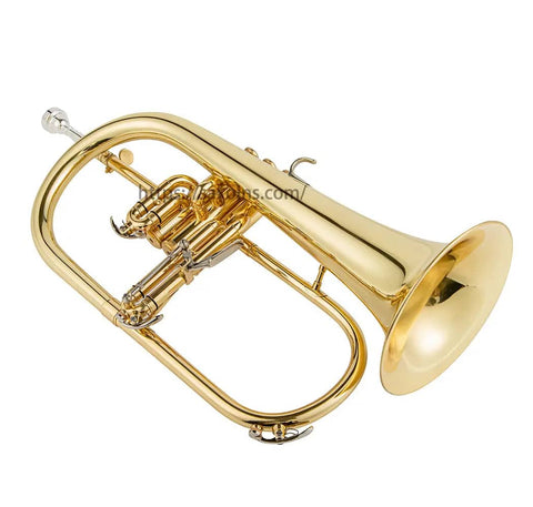 Aurosus Bb Yellow Brass Flugelhorn YFH-8310Z - Professional Quality - JP Professional Instrument Store