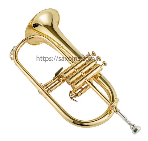 Aurosus Bb Yellow Brass Flugelhorn YFH-8310Z - Professional Quality - JP Professional Instrument Store