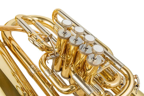 Yellow Brass C tuba 4 front action 1 flank valve clear lacquer gold brass bell diameter Professional brass instrument JP