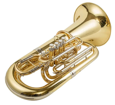 Yellow Brass C tuba 4 front action 1 flank valve clear lacquer gold brass bell diameter Professional brass instrument JP