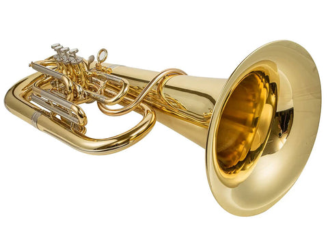 Yellow Brass C tuba 4 front action 1 flank valve clear lacquer gold brass bell diameter Professional brass instrument JP